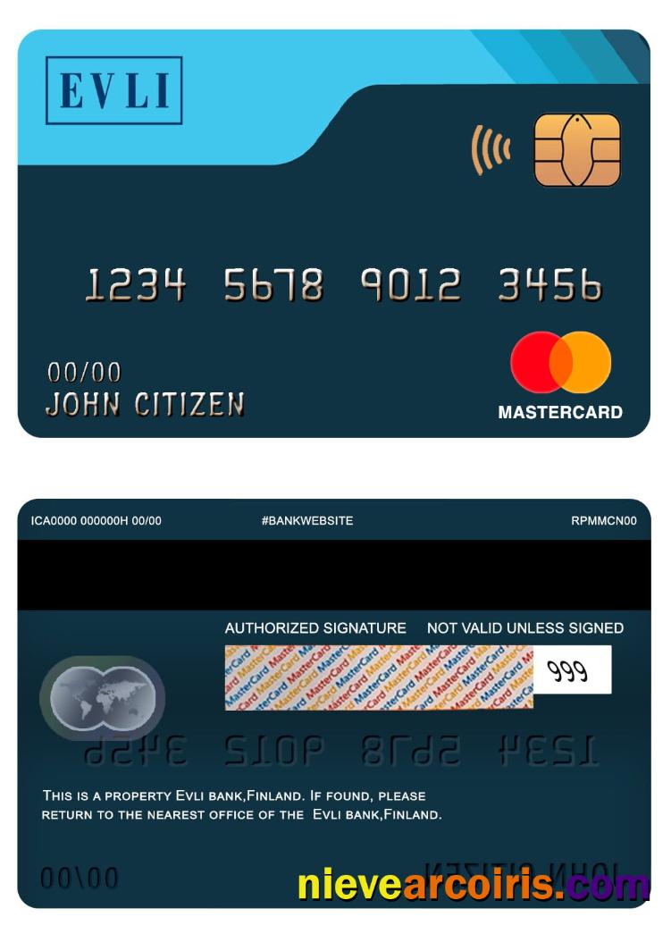 Finland Evli bank mastercard